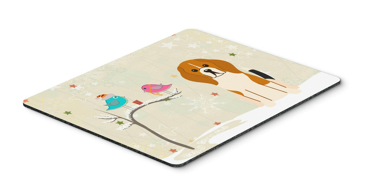 Christmas Presents between Friends Beagle Tricolor Mouse Pad, Hot Pad or Trivet BB2512MP by Caroline&#39;s Treasures