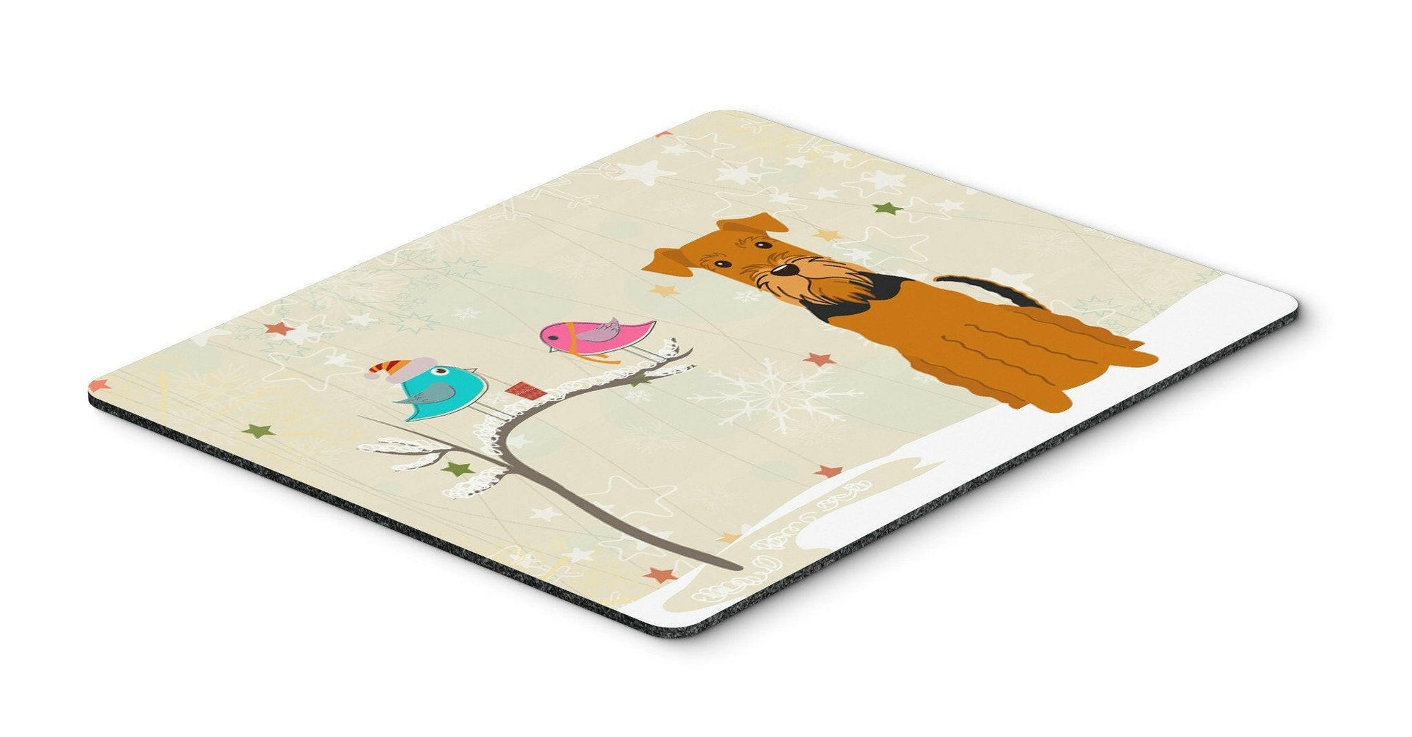 Christmas Presents between Friends Airedale Mouse Pad, Hot Pad or Trivet BB2513MP by Caroline's Treasures