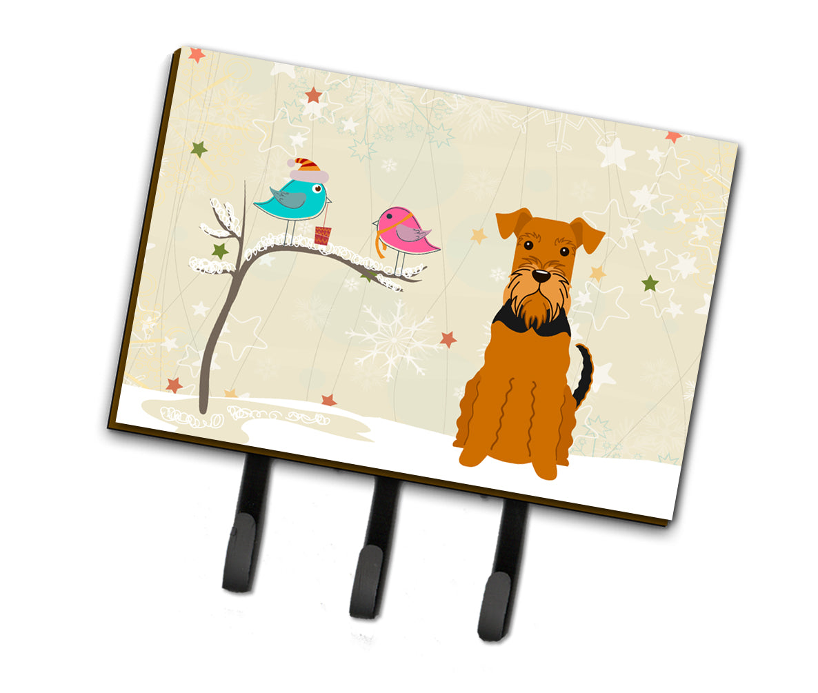 Christmas Presents between Friends Airedale Leash or Key Holder BB2513TH68  the-store.com.