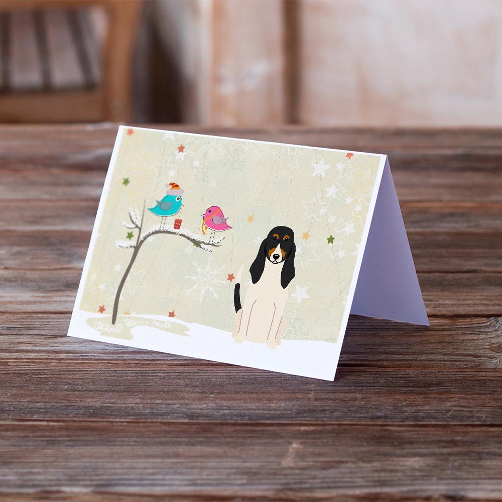 Buy this Christmas Presents between Friends Swiss Hound Greeting Cards and Envelopes Pack of 8