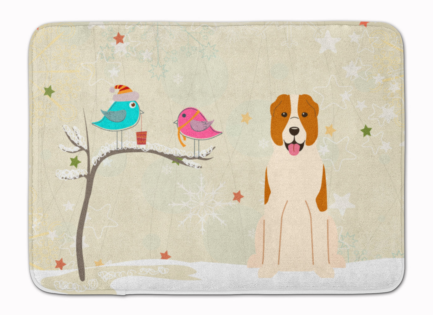 Christmas Presents between Friends Central Asian Shepherd Dog Machine Washable Memory Foam Mat BB2521RUG - the-store.com