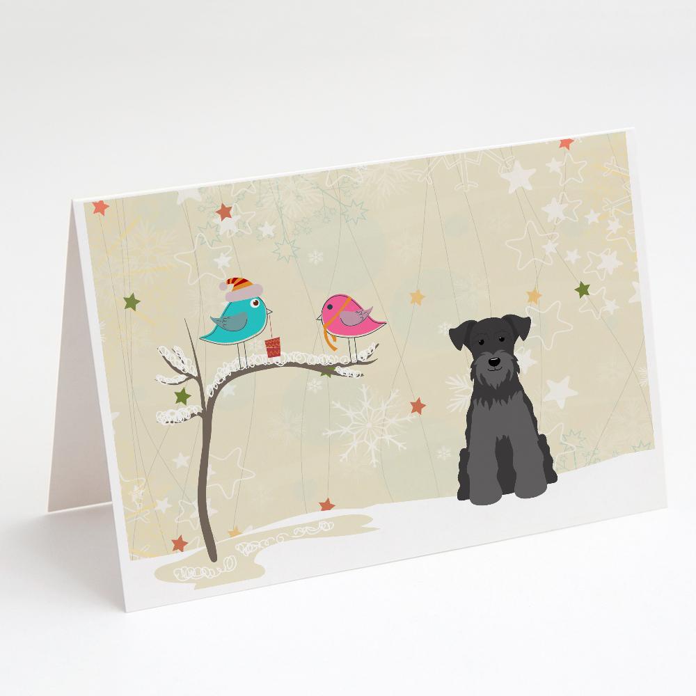 Buy this Christmas Presents between Friends Schnauzer - Black Greeting Cards and Envelopes Pack of 8
