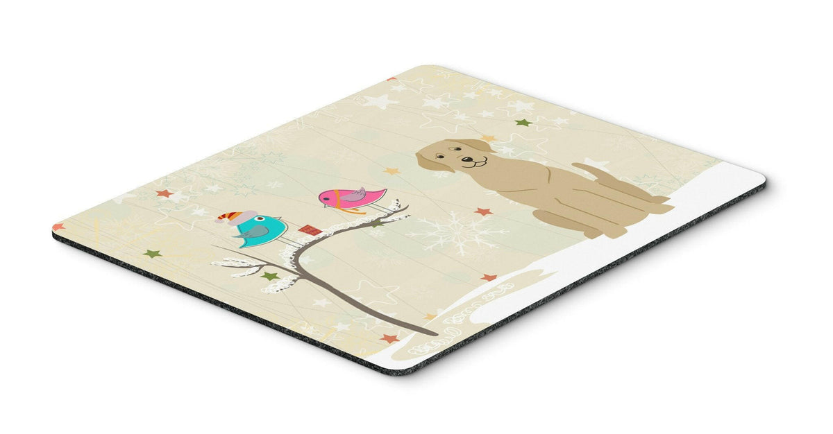 Christmas Presents between Friends Yellow Labrador Mouse Pad, Hot Pad or Trivet BB2527MP by Caroline&#39;s Treasures