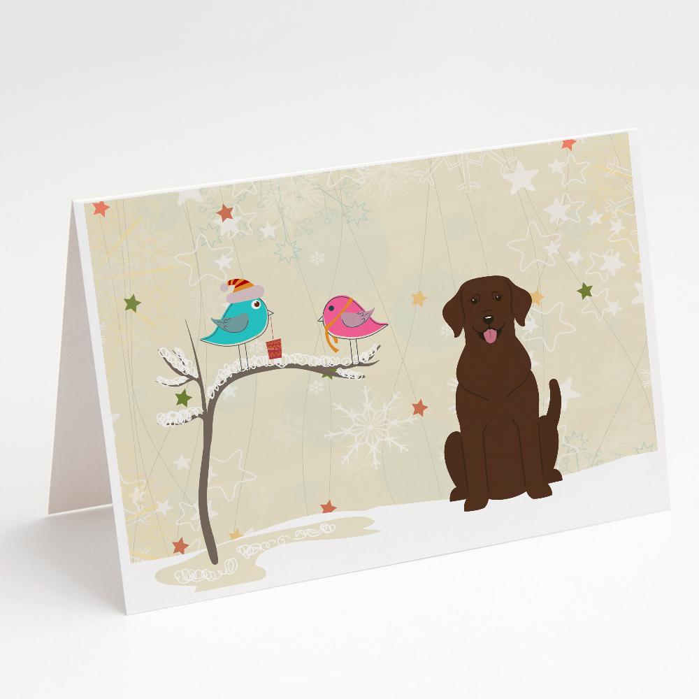 Buy this Christmas Presents between Friends Labrador Retriever - Chocolate Greeting Cards and Envelopes Pack of 8