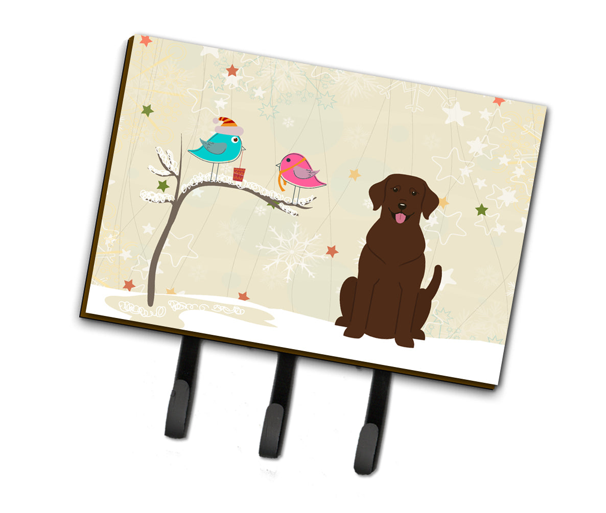 Christmas Presents between Friends Chocolate Labrador Leash or Key Holder BB2528TH68