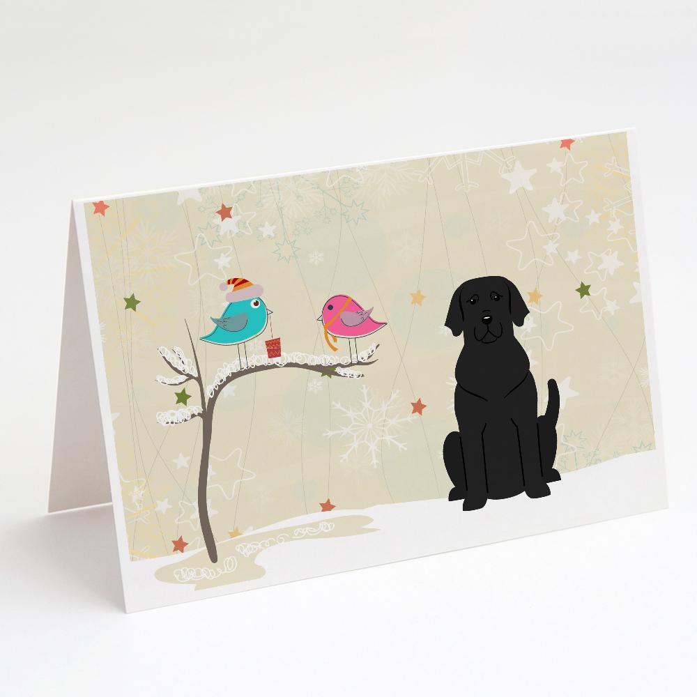 Buy this Christmas Presents between Friends Labrador Retriever - Black Greeting Cards and Envelopes Pack of 8