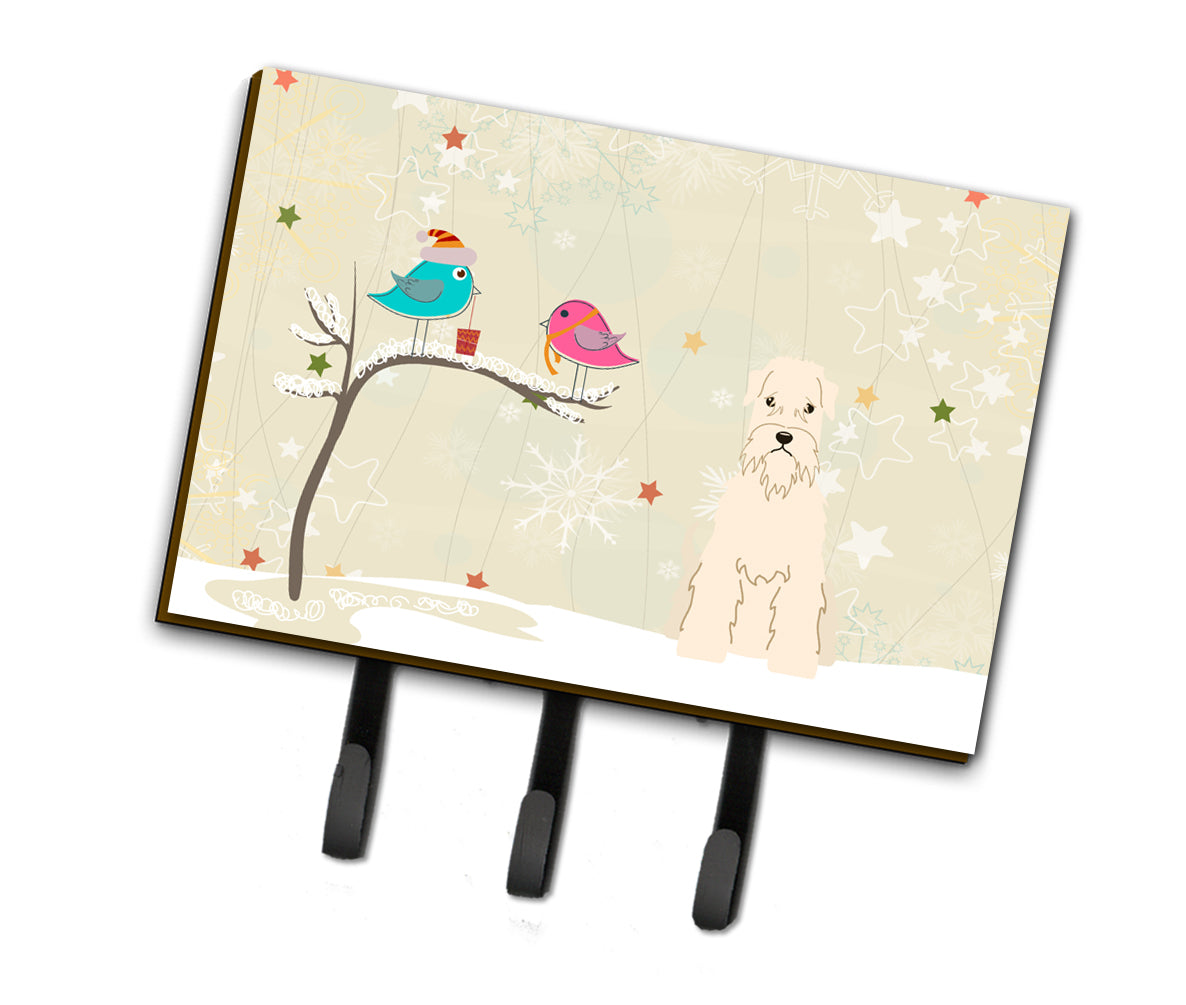 Christmas Presents between Friends Soft Coated Wheaten Terrier Leash or Key Holder BB2533TH68  the-store.com.