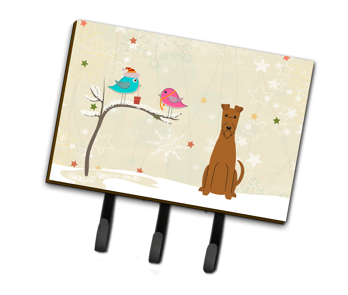 Christmas Presents between Friends Irish Terrier Leash or Key Holder BB2534TH68  the-store.com.