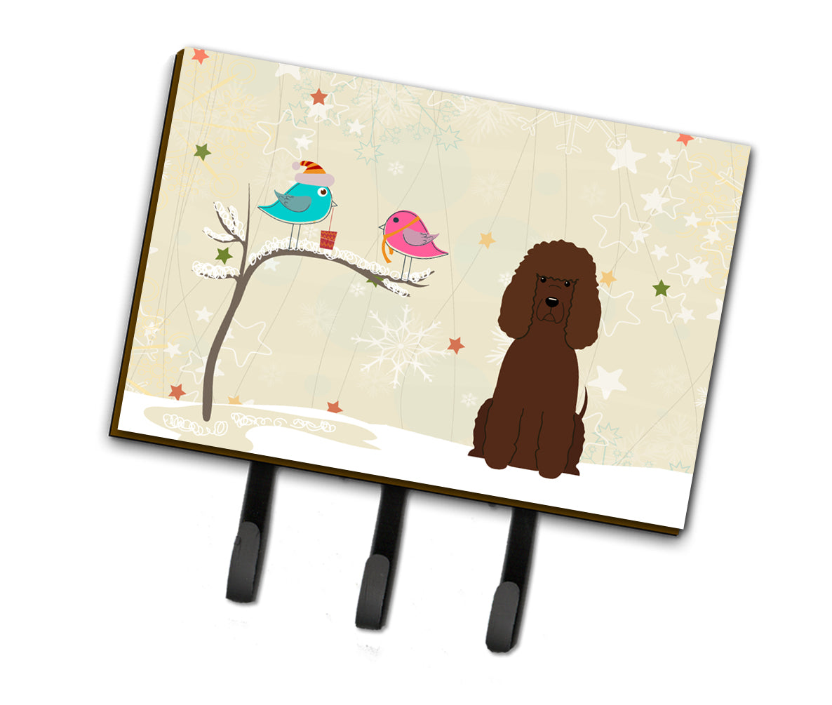 Christmas Presents between Friends Irish Water Spaniel Leash or Key Holder BB2535TH68  the-store.com.