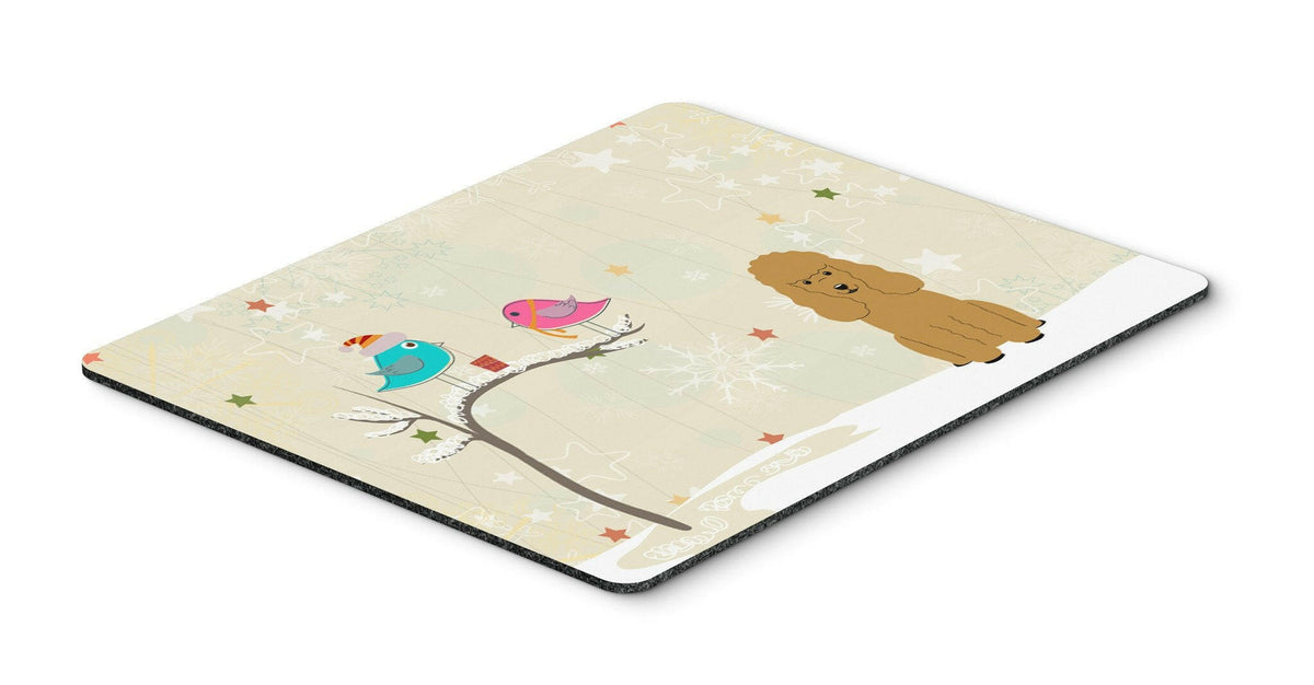 Christmas Presents between Friends Poodle Tan Mouse Pad, Hot Pad or Trivet BB2541MP by Caroline&#39;s Treasures