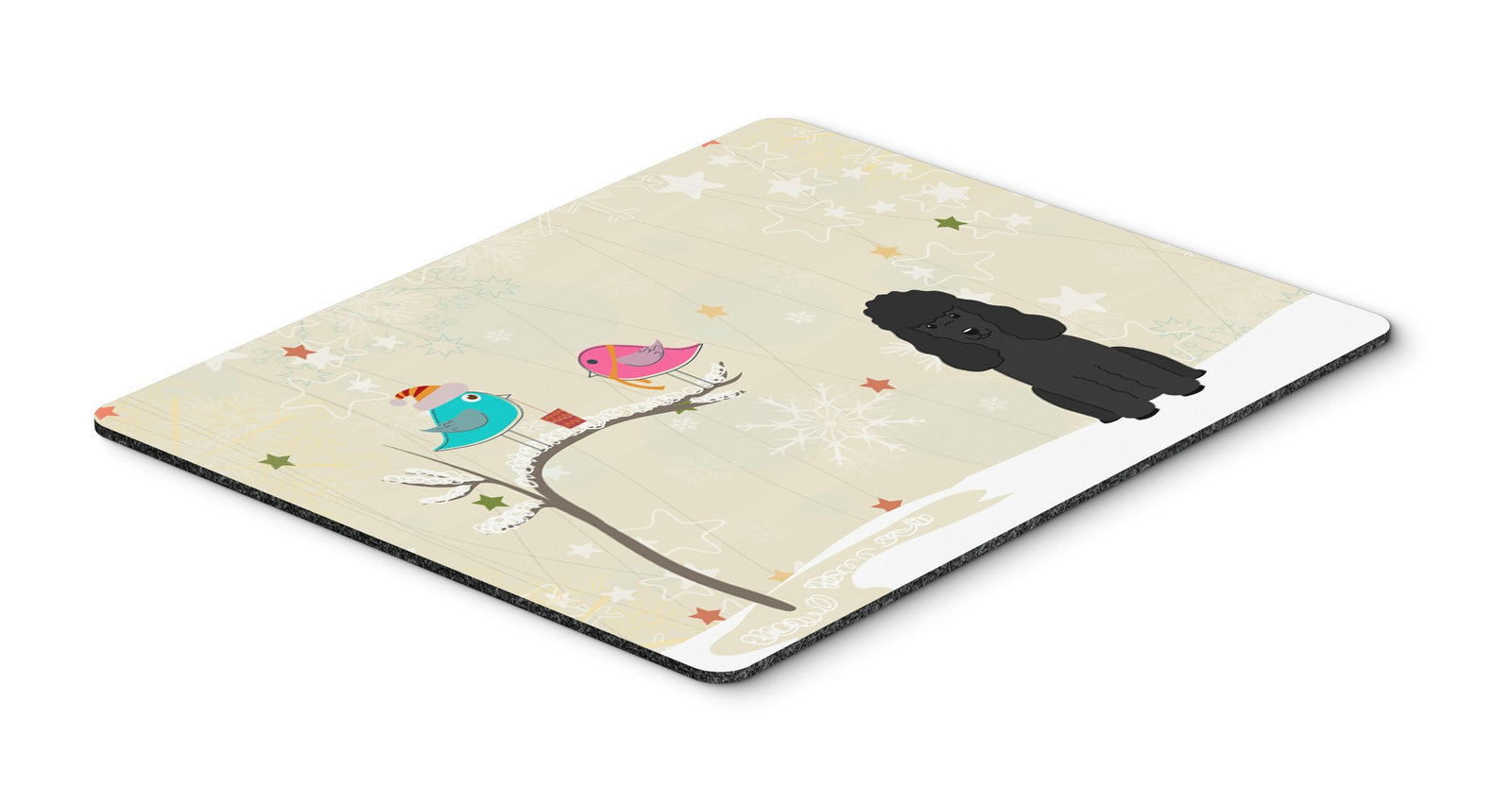Christmas Presents between Friends Poodle Black Mouse Pad, Hot Pad or Trivet BB2543MP by Caroline's Treasures