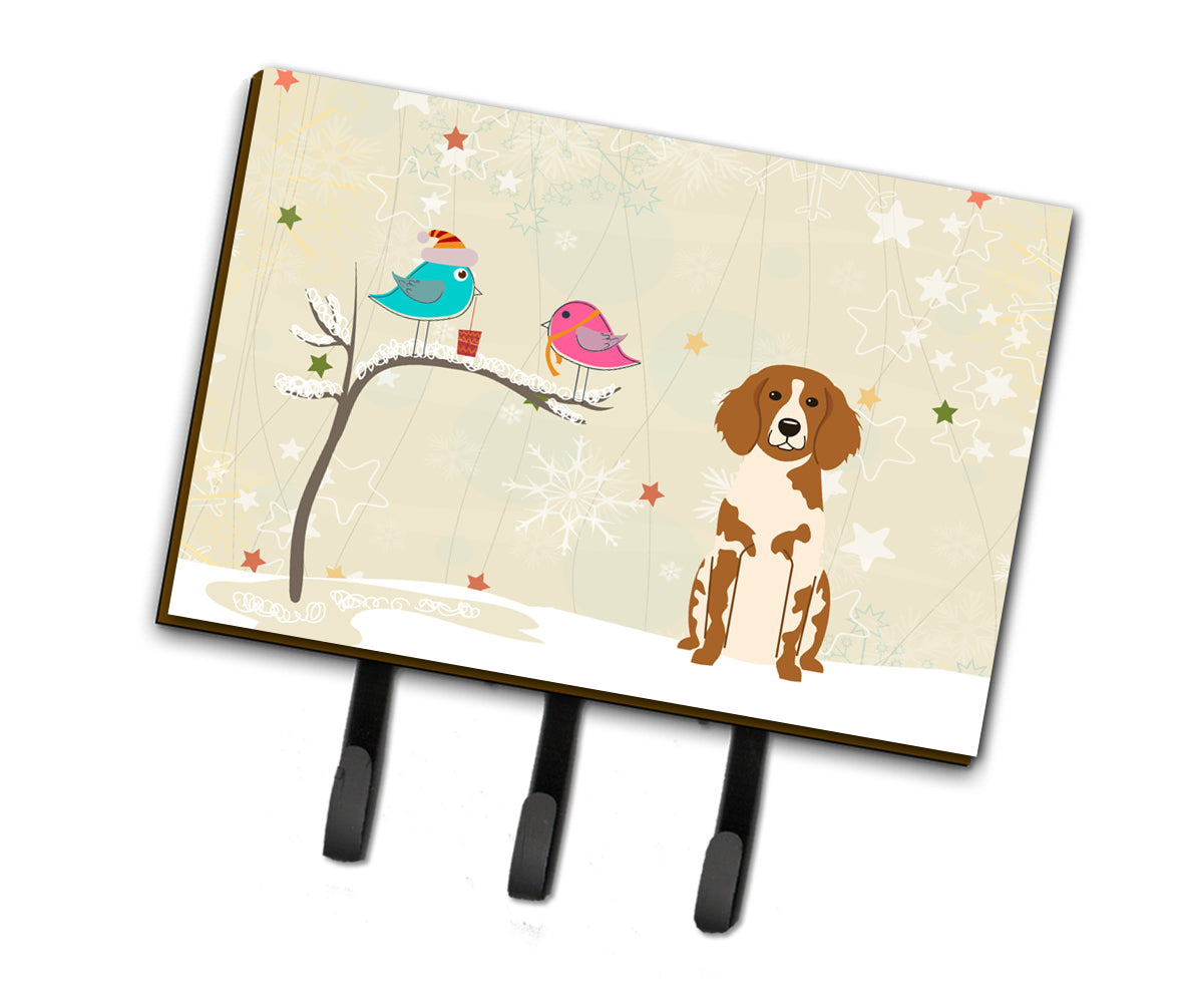 Christmas Presents between Friends Brittany Spaniel Leash or Key Holder BB2544TH68  the-store.com.