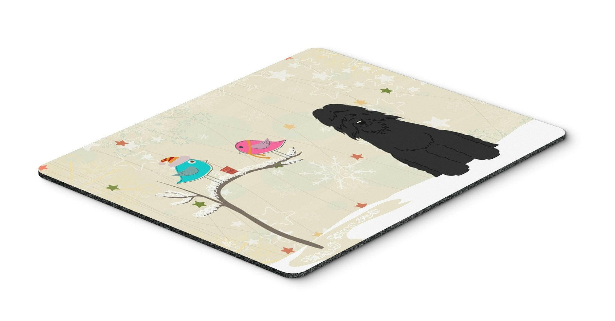 Christmas Presents between Friends Bouvier des Flandres Mouse Pad, Hot Pad or Trivet BB2546MP by Caroline's Treasures