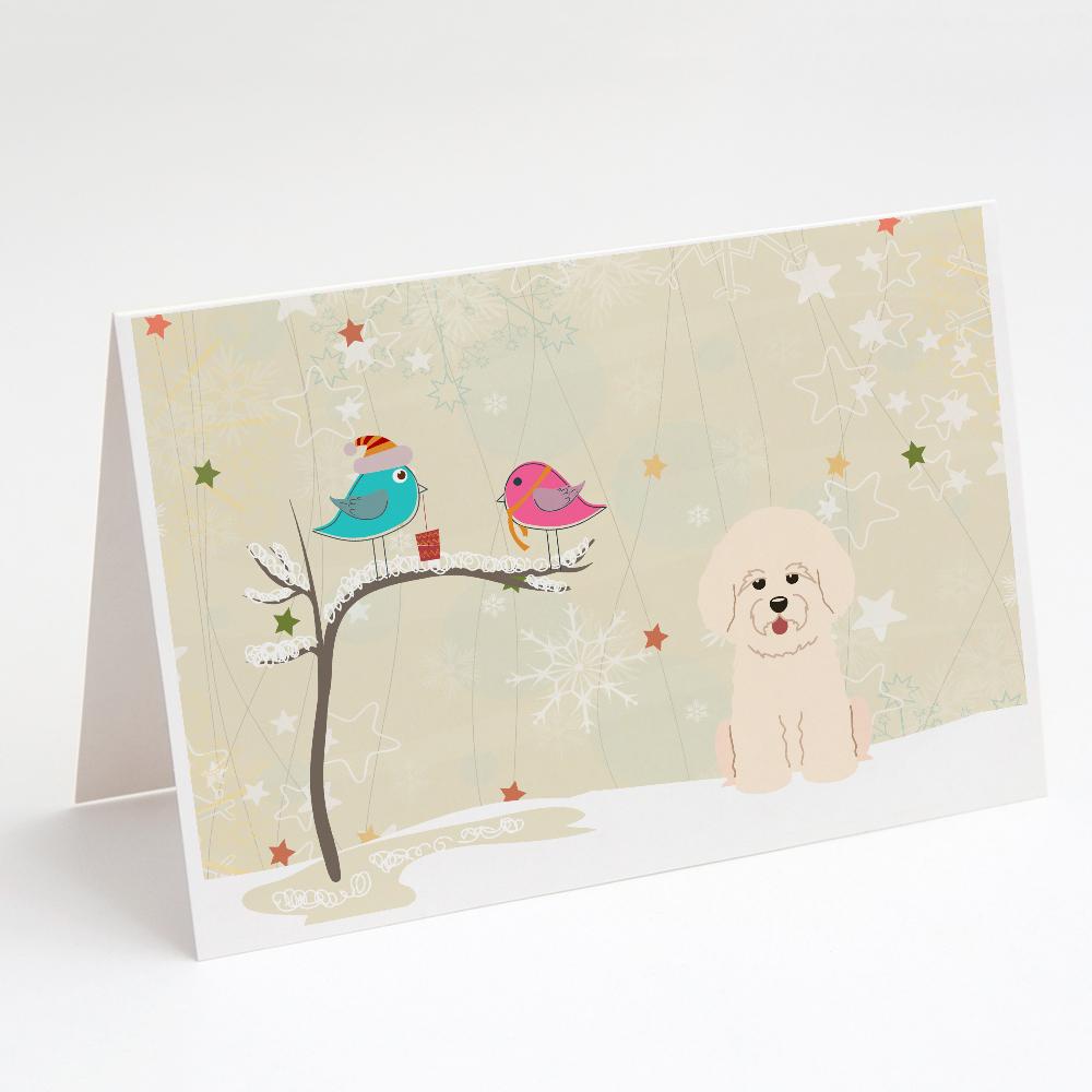 Buy this Christmas Presents between Friends Bichon Frise Greeting Cards and Envelopes Pack of 8