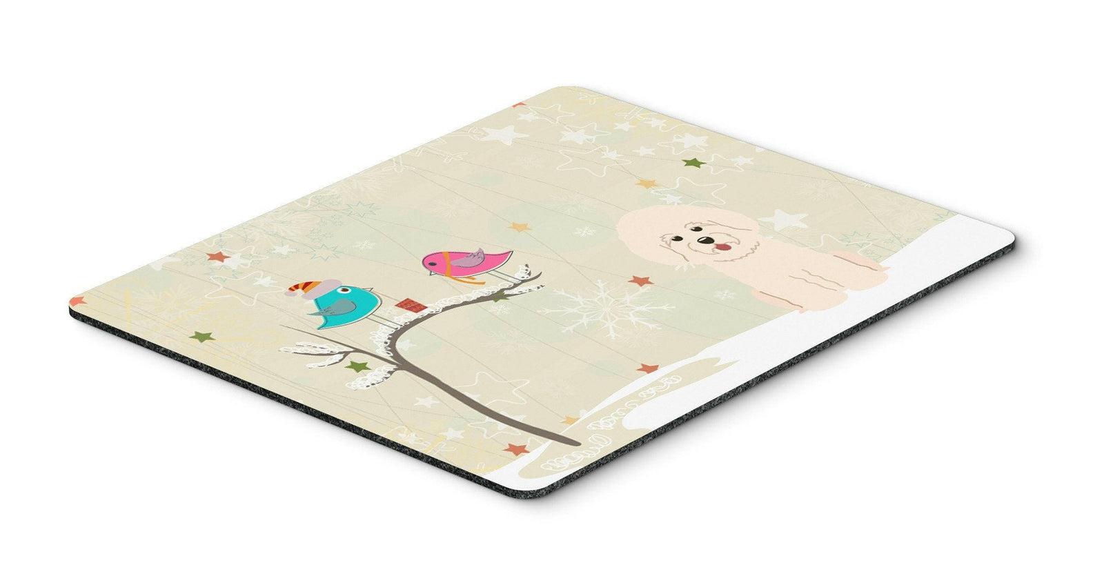 Christmas Presents between Friends Bichon Frise Mouse Pad, Hot Pad or Trivet BB2547MP by Caroline's Treasures