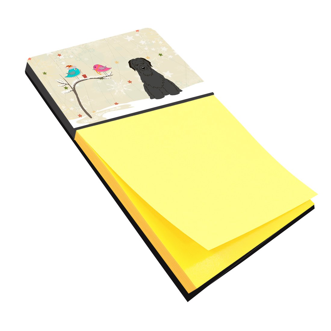 Christmas Presents between Friends Briard Black Sticky Note Holder BB2553SN by Caroline&#39;s Treasures