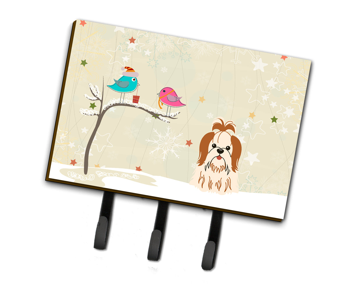Christmas Presents between Friends Shih Tzu Red White Leash or Key Holder BB2559TH68  the-store.com.