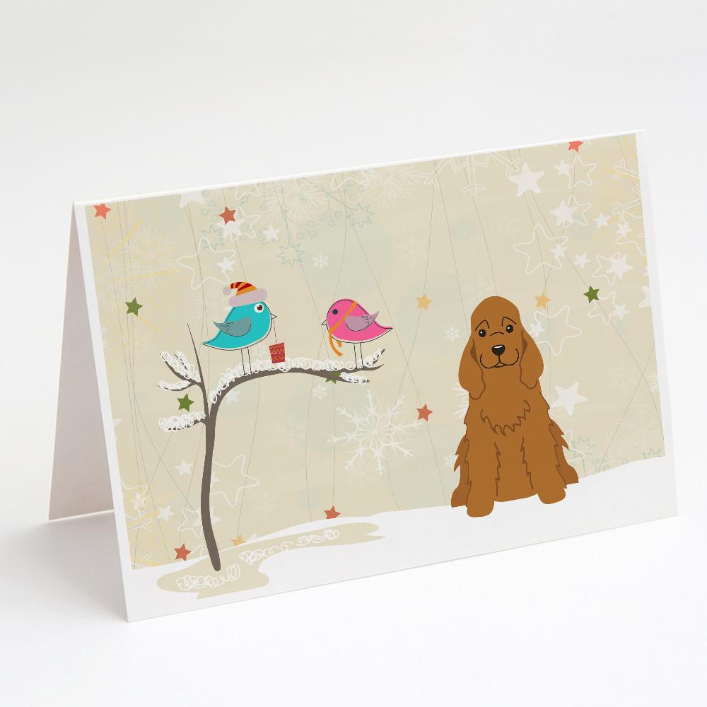 Buy this Christmas Presents between Friends Cocker Spaniel - Red Greeting Cards and Envelopes Pack of 8