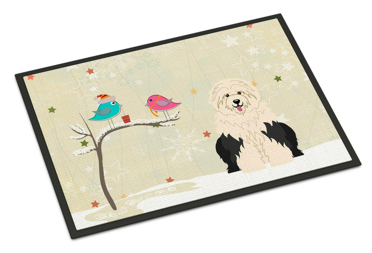 Christmas Presents between Friends Old English Sheepdog Indoor or Outdoor Mat 18x27 BB2568MAT - the-store.com