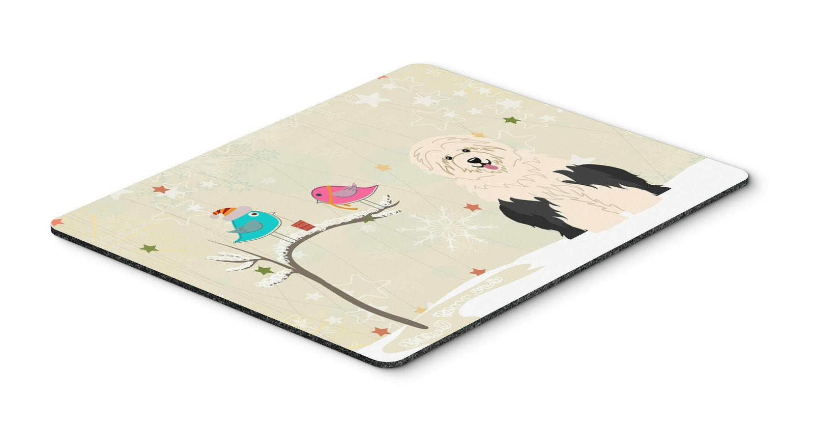 Christmas Presents between Friends Old English Sheepdog Mouse Pad, Hot Pad or Trivet BB2568MP by Caroline's Treasures