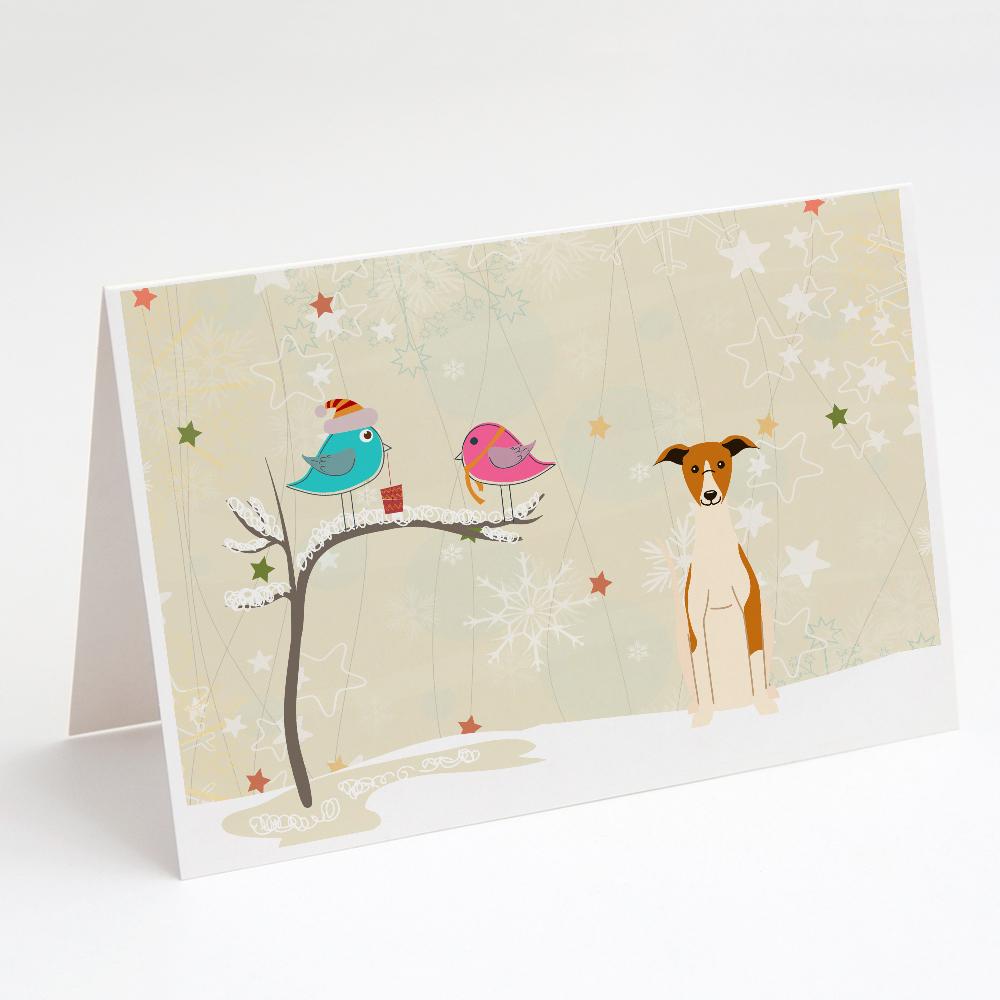 Buy this Christmas Presents between Friends Whippet Greeting Cards and Envelopes Pack of 8