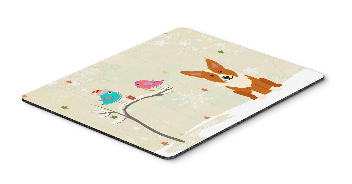 Christmas Presents between Friends Corgi Mouse Pad, Hot Pad or Trivet BB2572MP by Caroline&#39;s Treasures