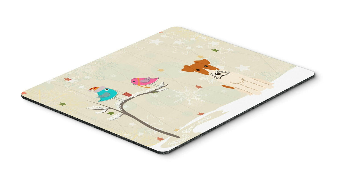 Christmas Presents between Friends Wire Fox Terrier Mouse Pad, Hot Pad or Trivet BB2573MP by Caroline&#39;s Treasures