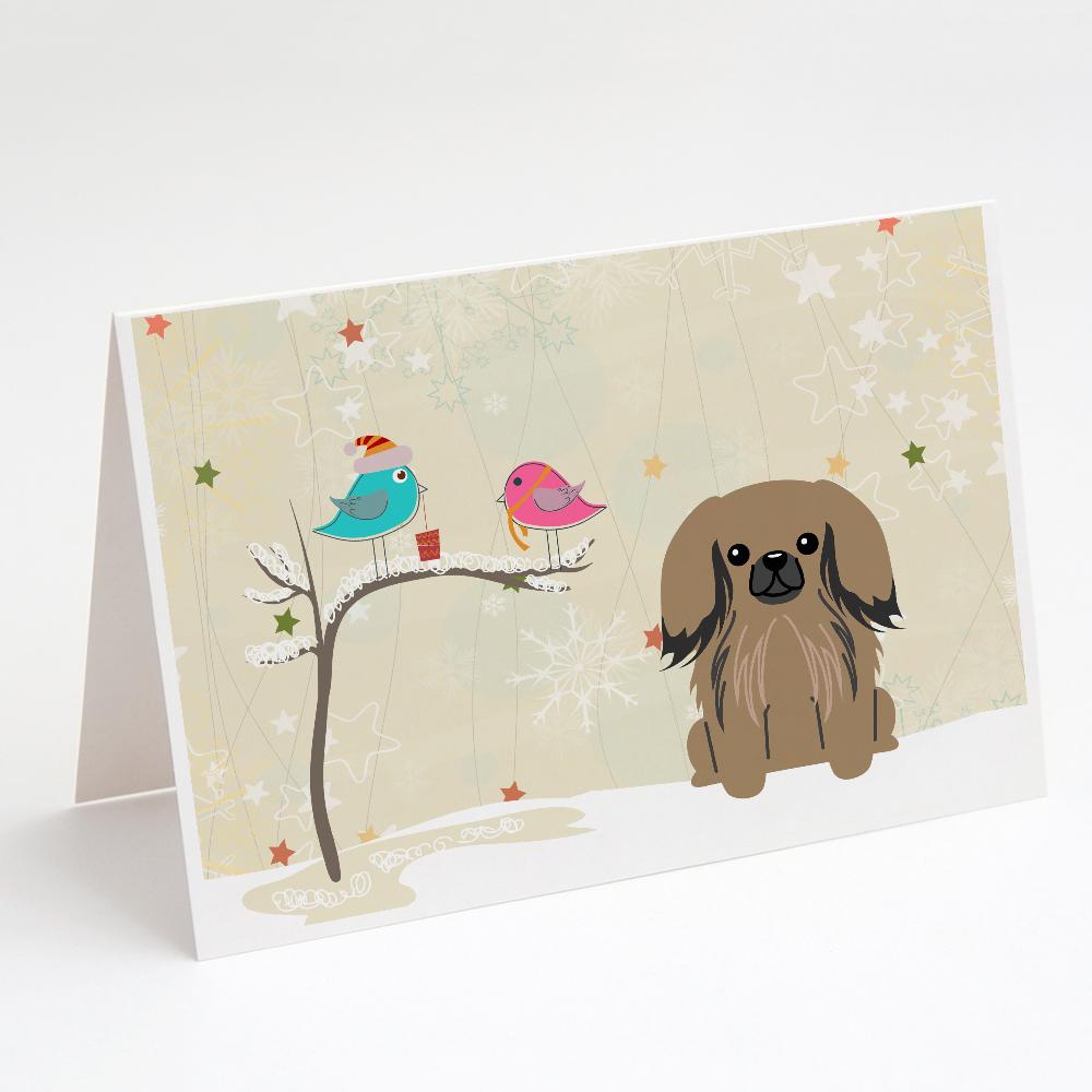 Buy this Christmas Presents between Friends Pekingese - Tan Greeting Cards and Envelopes Pack of 8