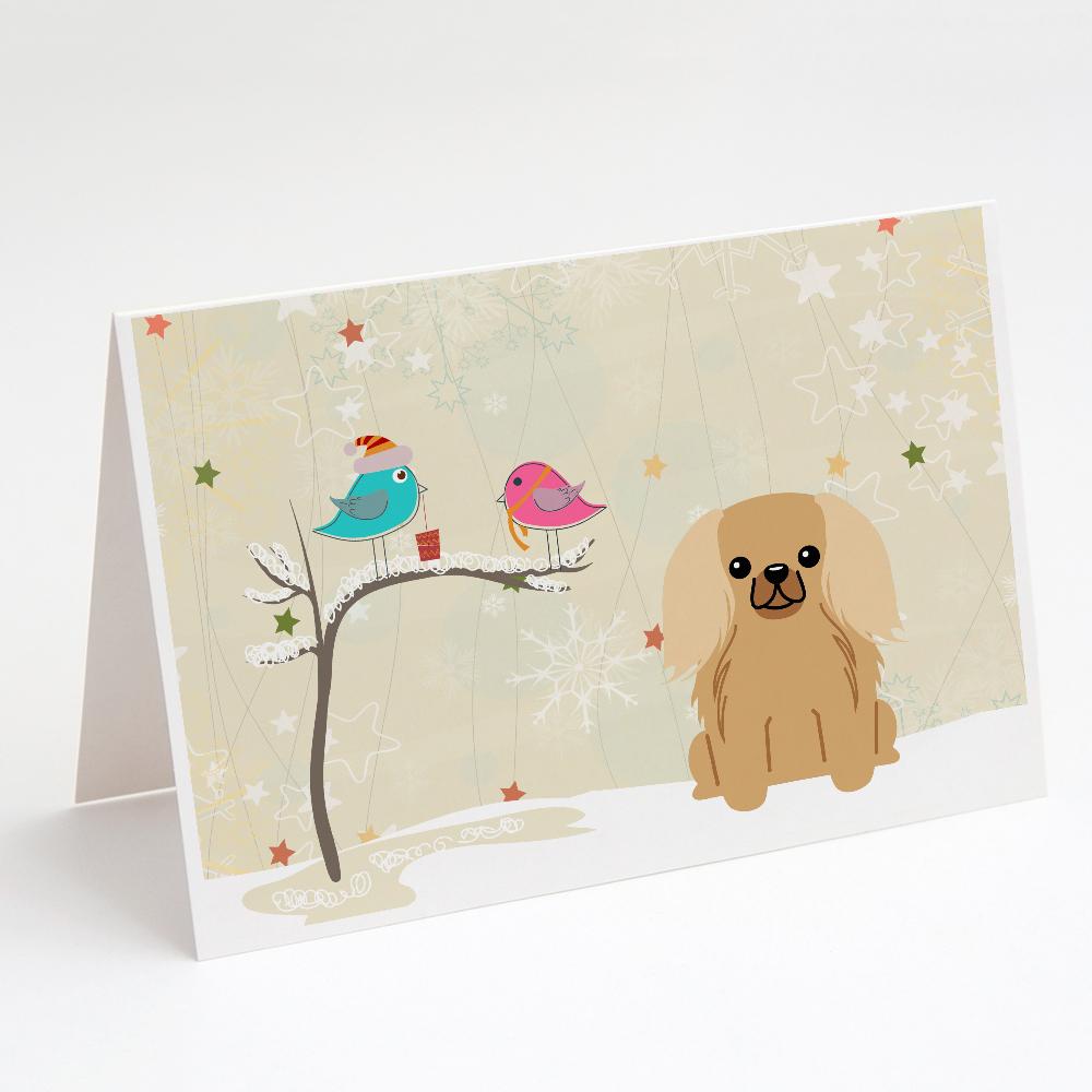 Buy this Christmas Presents between Friends Pekingese - Fawn Greeting Cards and Envelopes Pack of 8