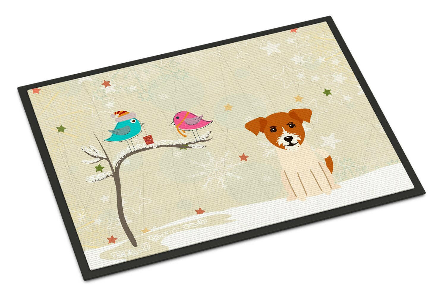 Christmas Presents between Friends Jack Russell Terrier Indoor or Outdoor Mat 18x27 BB2580MAT - the-store.com