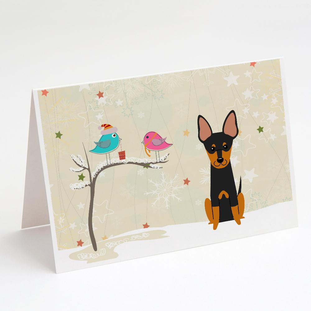 Buy this Christmas Presents between Friends English Toy Terrier Greeting Cards and Envelopes Pack of 8