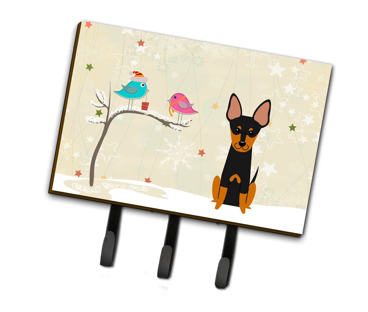 Christmas Presents between Friends English Toy Terrier Leash or Key Holder BB2581TH68