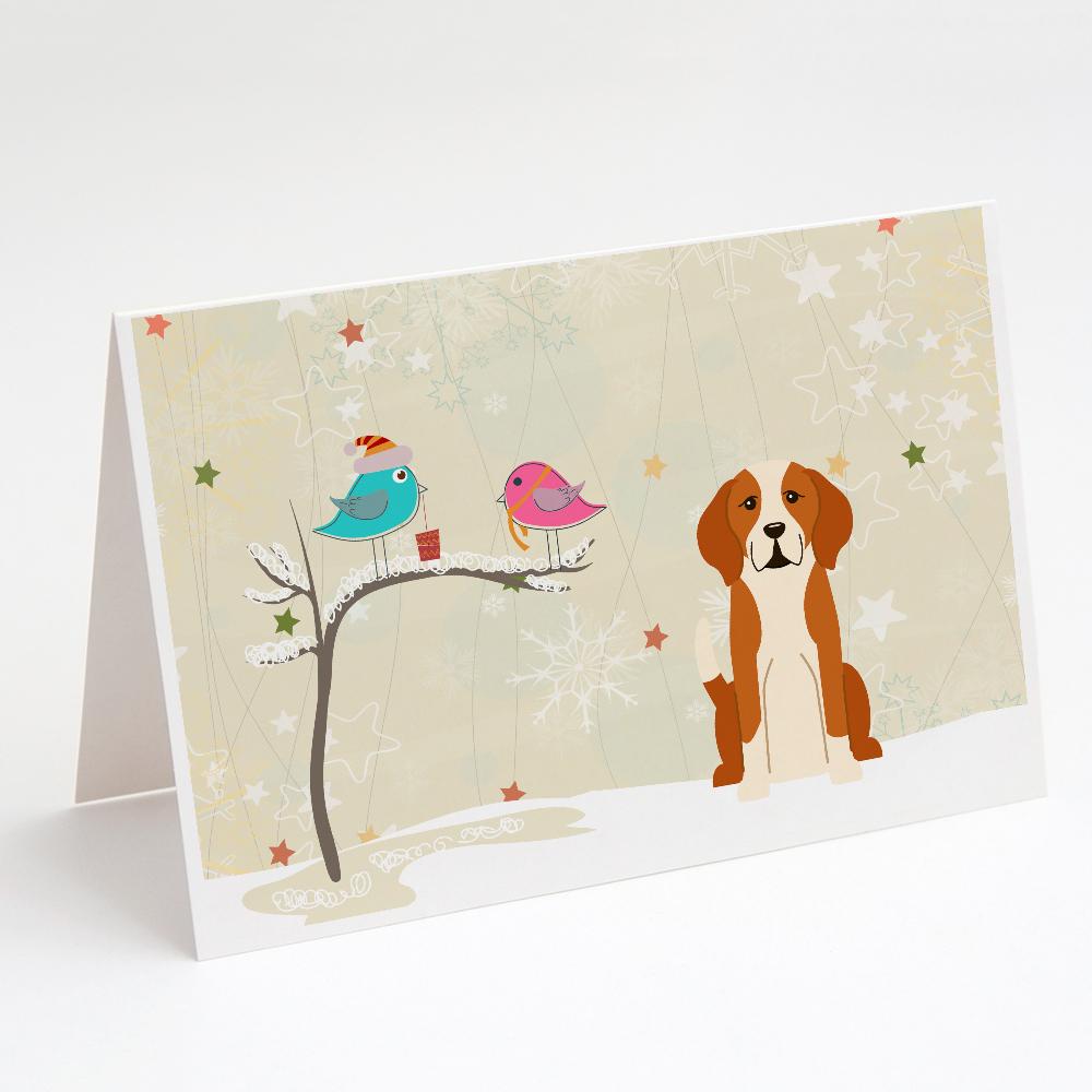 Buy this Christmas Presents between Friends English Foxhound Greeting Cards and Envelopes Pack of 8