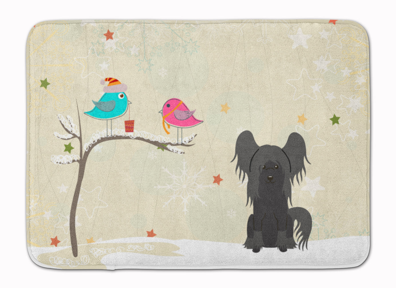 Christmas Presents between Friends Chinese Crested Black Machine Washable Memory Foam Mat BB2584RUG - the-store.com