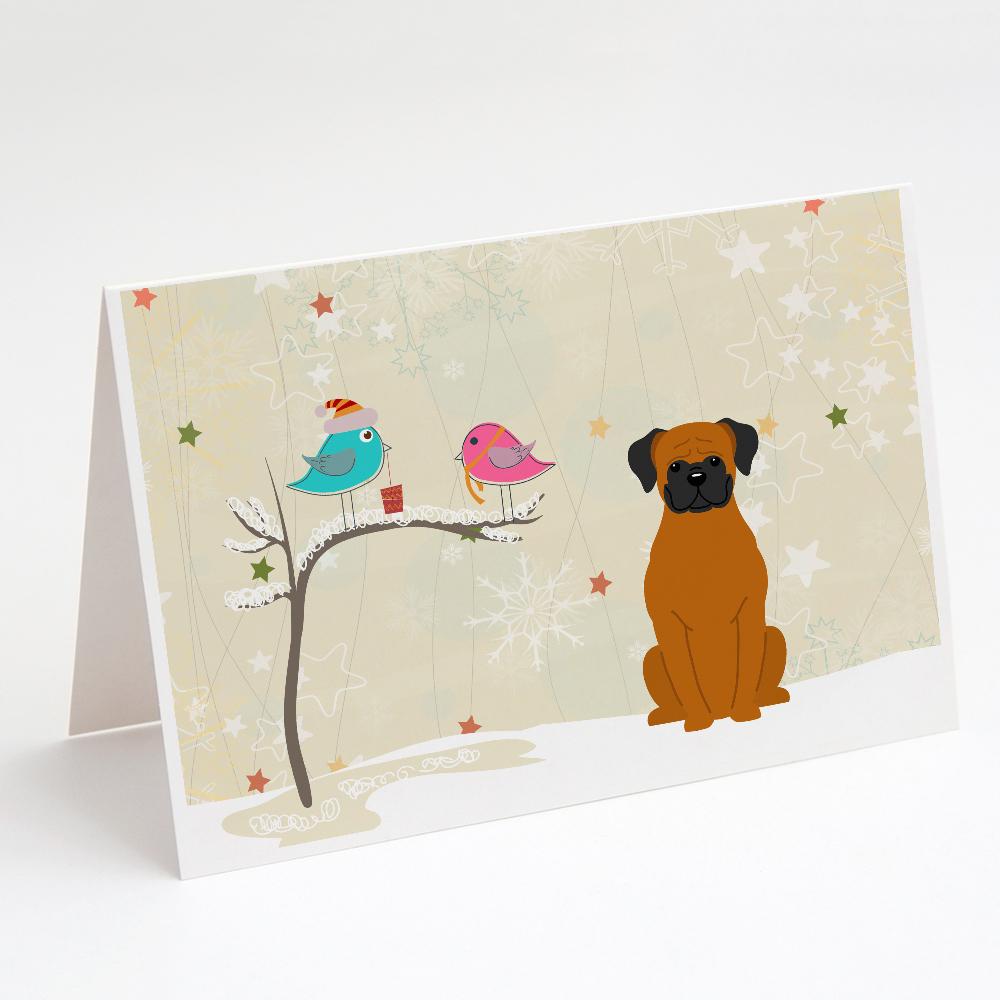 Buy this Christmas Presents between Friends Boxer - Fawn Greeting Cards and Envelopes Pack of 8