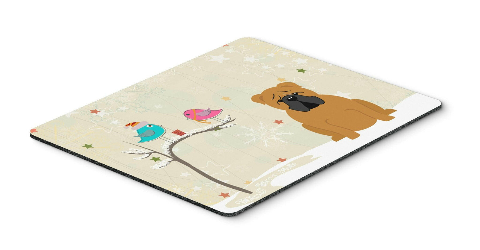 Christmas Presents between Friends English Bulldog Red Mouse Pad, Hot Pad or Trivet BB2594MP by Caroline's Treasures