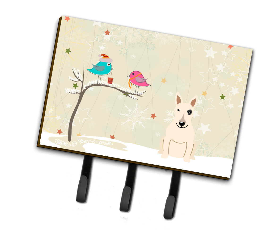 Cadeaux de Noël entre amis Bull Terrier laisse blanche ou porte-clés BB2610TH68