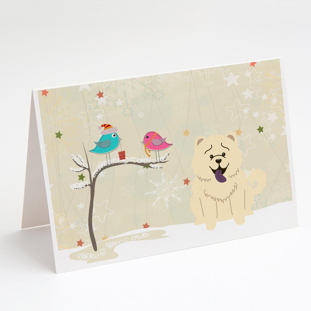 Buy this Christmas Presents between Friends Chow Chow - White Greeting Cards and Envelopes Pack of 8