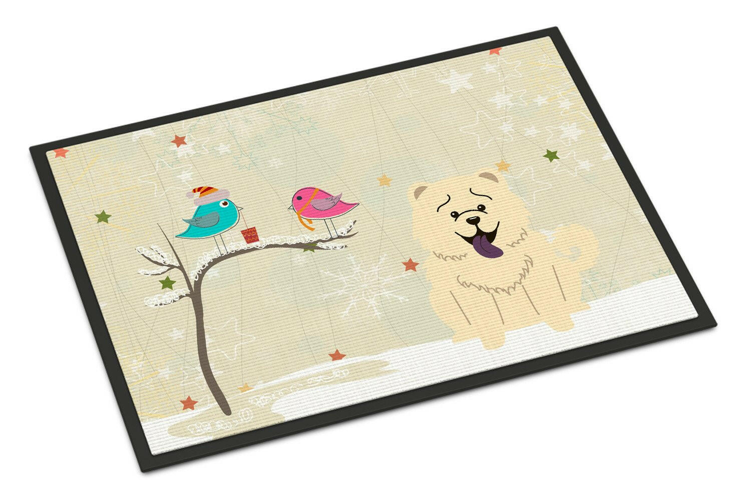 Christmas Presents between Friends Chow Chow White Indoor or Outdoor Mat 24x36 BB2612JMAT - the-store.com