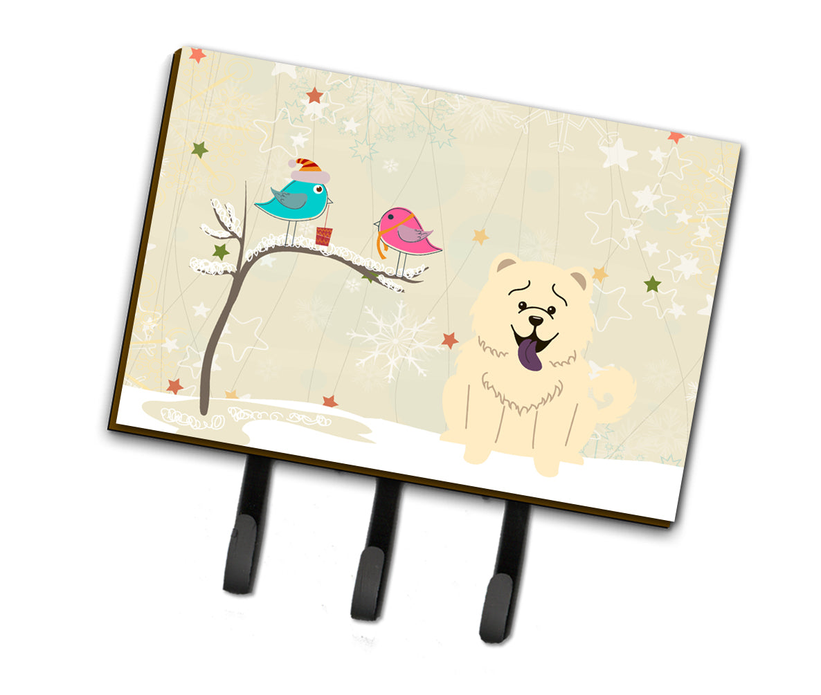 Christmas Presents between Friends Chow Chow White Leash or Key Holder BB2612TH68  the-store.com.