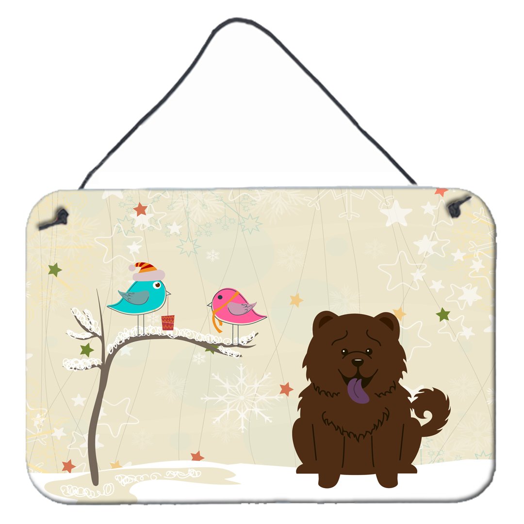 Christmas Presents between Friends Chow Chow Chocolate Wall or Door Hanging Prints BB2613DS812 by Caroline's Treasures