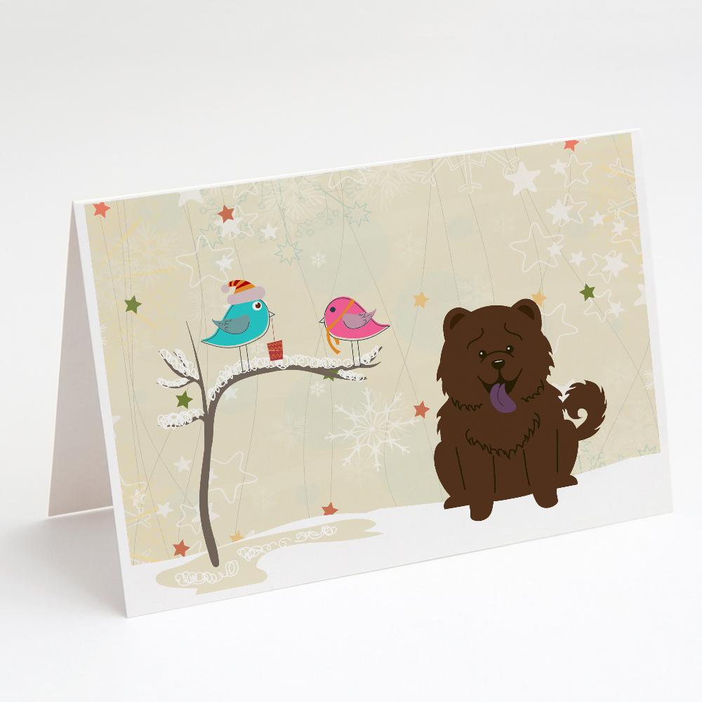 Buy this Christmas Presents between Friends Chow Chow - Chocolate Greeting Cards and Envelopes Pack of 8