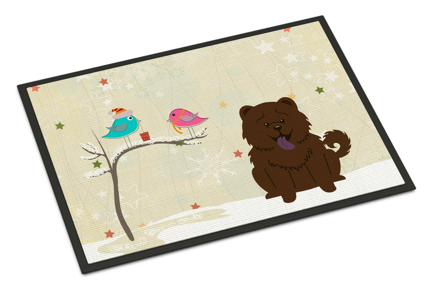 Christmas Presents between Friends Chow Chow Chocolate Indoor or Outdoor Mat 24x36 BB2613JMAT - the-store.com