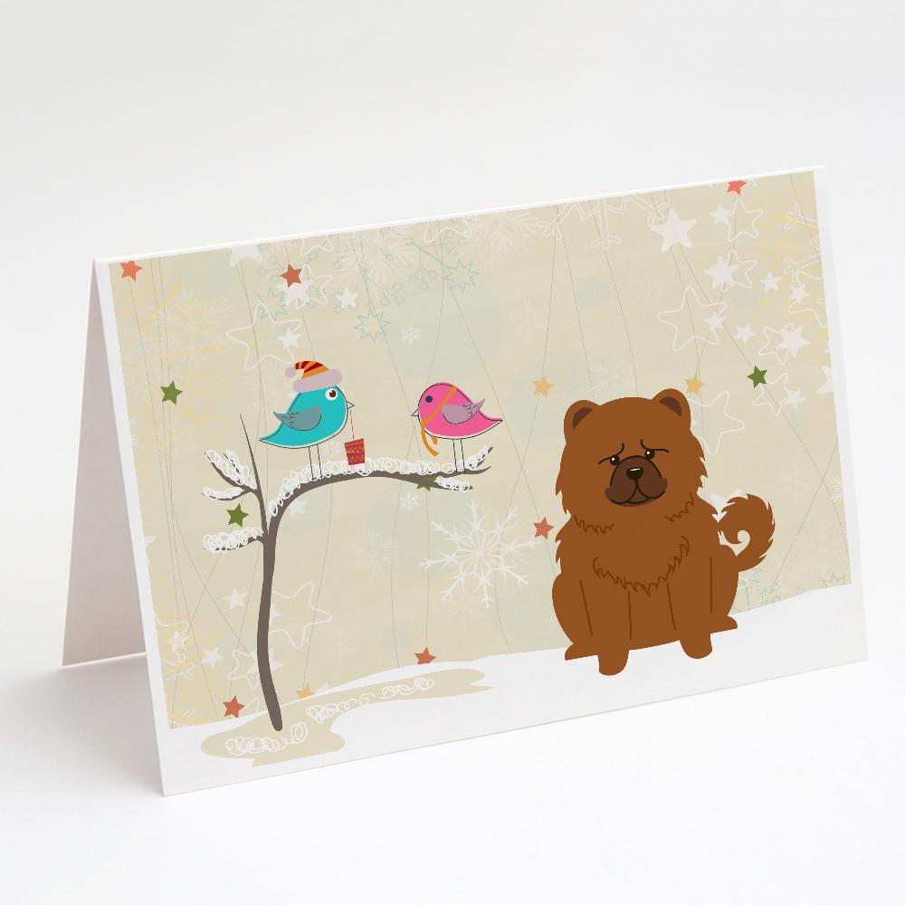 Buy this Christmas Presents between Friends Chow Chow - Red Greeting Cards and Envelopes Pack of 8