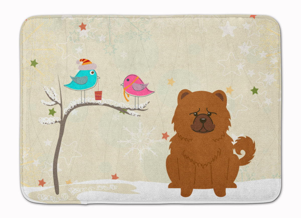 Christmas Presents between Friends Chow Chow Red Machine Washable Memory Foam Mat BB2614RUG - the-store.com