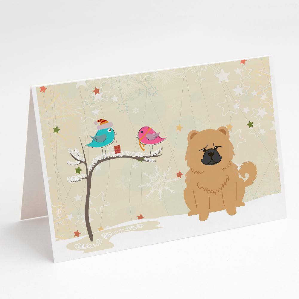 Buy this Christmas Presents between Friends Chow Chow - Cream Greeting Cards and Envelopes Pack of 8