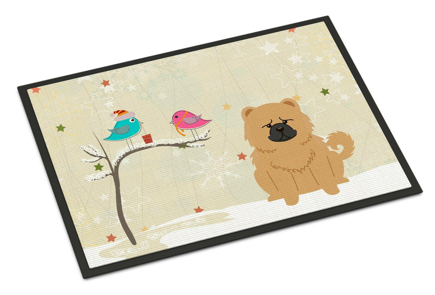 Christmas Presents between Friends Chow Chow Cream Indoor or Outdoor Mat 18x27 BB2616MAT - the-store.com
