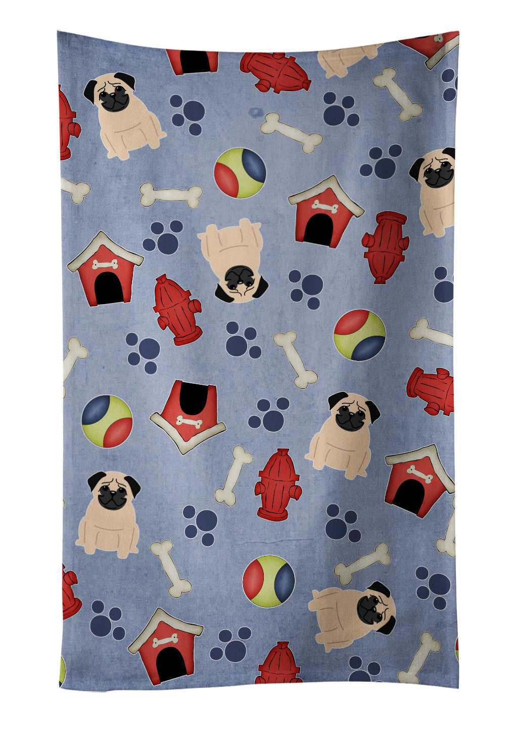 Dog House Collection Pug Fawn Kitchen Towel BB2621KTWL - the-store.com