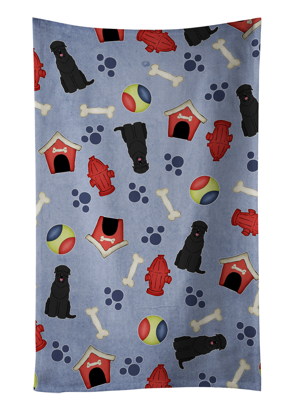 Dog House Collection Black Russian Terrier Kitchen Towel BB2639KTWL - the-store.com