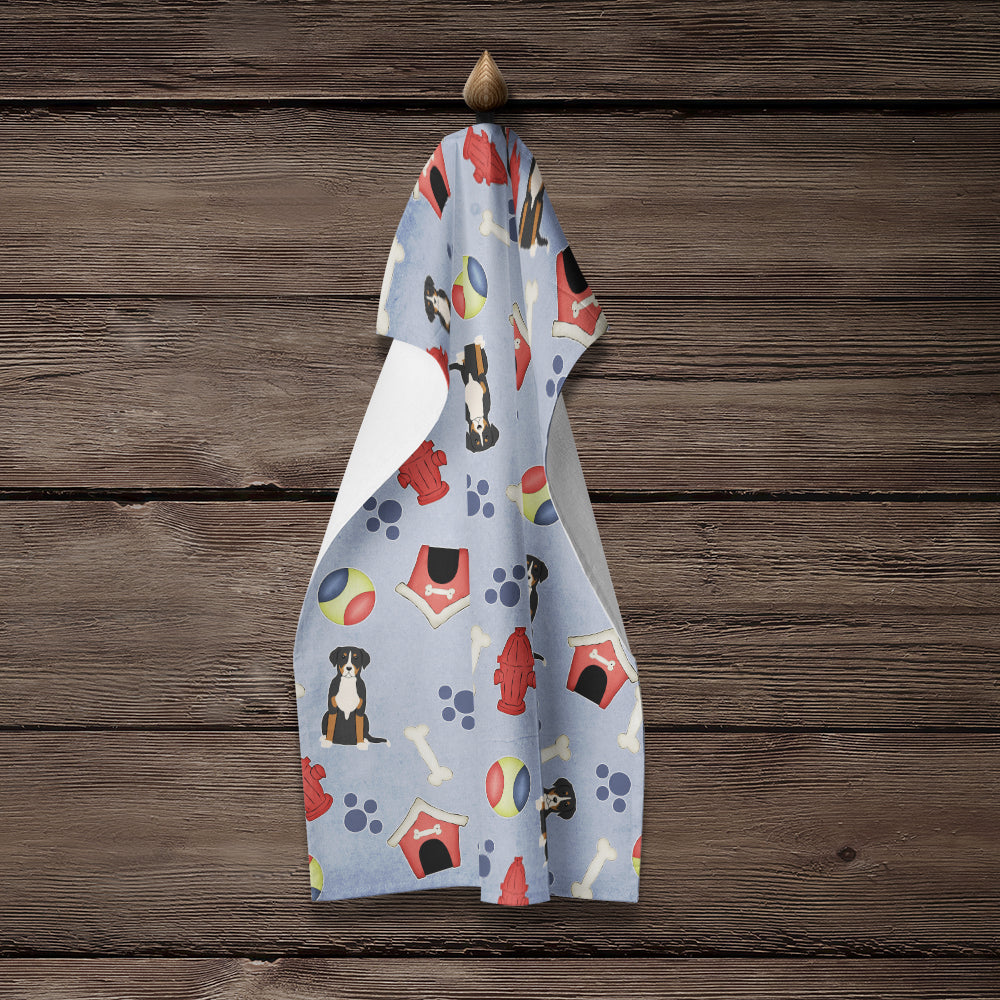 Dog House Collection Greater Swiss Mountain Dog Kitchen Towel BB2650KTWL - the-store.com